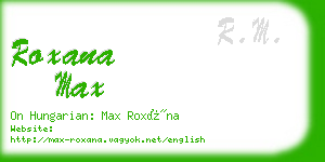 roxana max business card